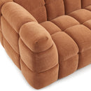 Canapé Droit Moody 3 Places - Tissu Lin Écureuil