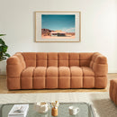 Canapé Droit Moody 3 Places - Tissu Lin Écureuil