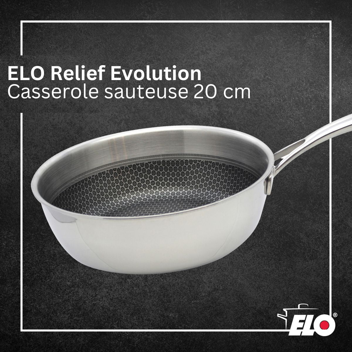 Padella Saltapasta In Acciaio Inox 18/10 Elo Relief Evolution - Inox