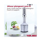 Ensemble Mixeur Plongeant Sans Fil Turmix - Blanc/Inox