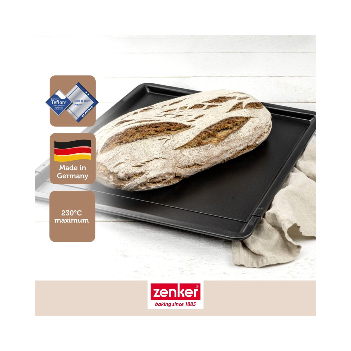Extendable Baking Tray Zenker Black Metallic - Black