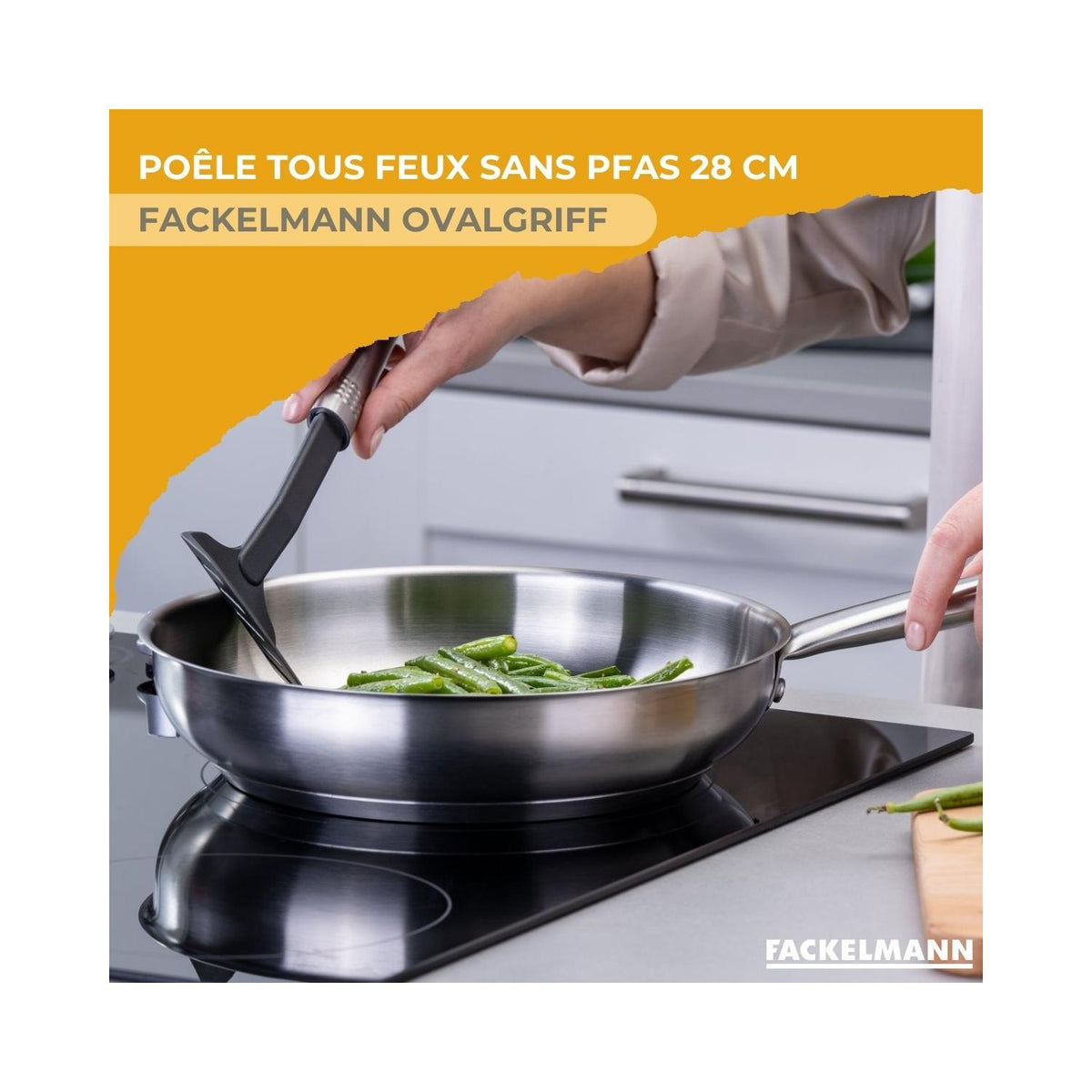 Sartén De Acero Inoxidable 18/8 Fackelmann Ovalgriff - Acero Inoxidable