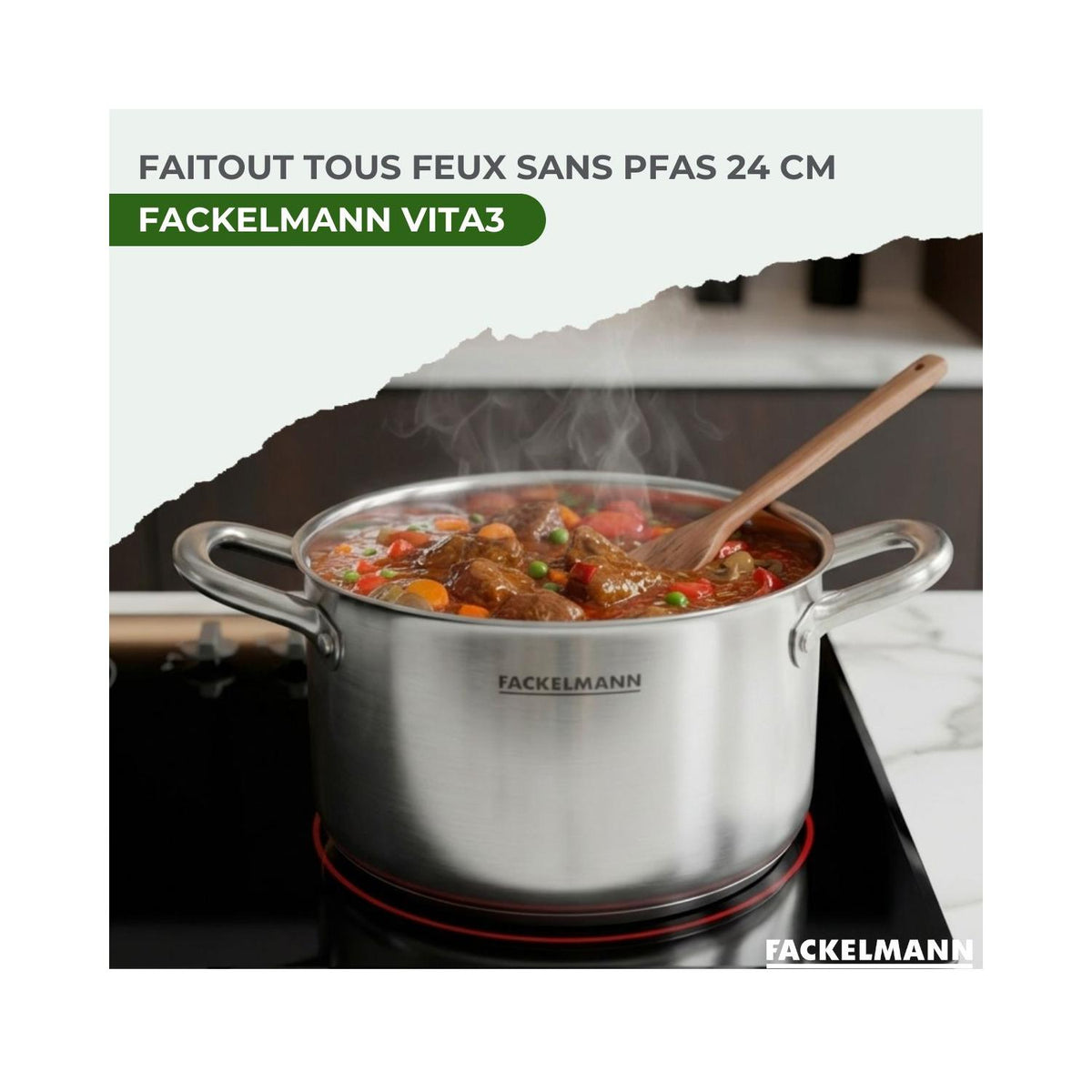 Faitout En Inox 18/10 Triply Fackelmann Vita3 - Inox