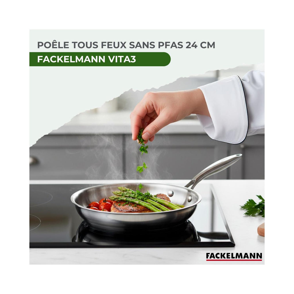 Padella In Acciaio Inox 18/10 Triply Fackelmann Vita3 - Inox