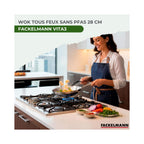 Wok In Acciaio Inox 18/10 Triply Fackelmann Vita3 - Inox