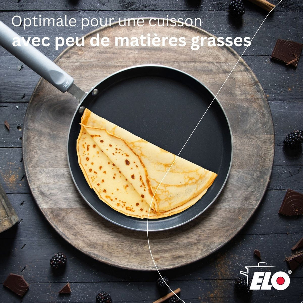 Padella Per Crêpe Antiaderente Senza Pfas Elo Ducato - Nero/Grigio