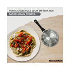 Fackelmann Geneva Stainless Steel Saucepan - Grey/Black