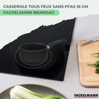 Casserole Aluminium Revêtement Céramique Antiadhésif Sans Pfas Fackelmann Brandao - Noir/Vert