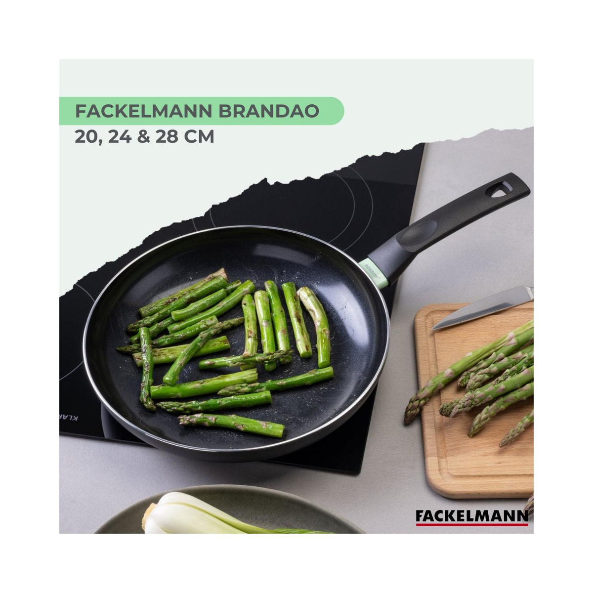 Set Di 3 Padelle Antiaderenti In Ceramica Fackelmann Brandao - Nero/Verde
