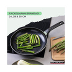 Set Di 3 Padelle Antiaderenti In Ceramica Fackelmann Brandao - Nero/Verde