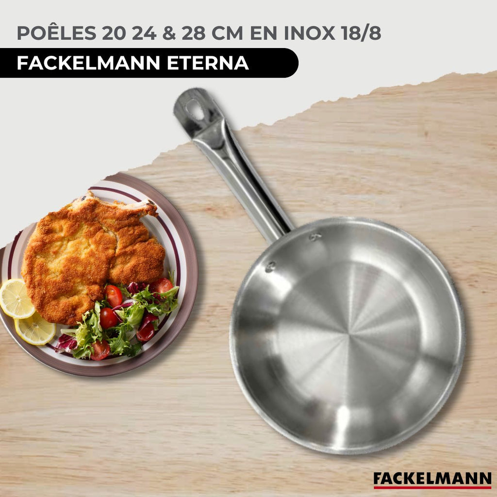 Set de 3 sartenes de acero inoxidable Fackelmann Eterna - Inox
