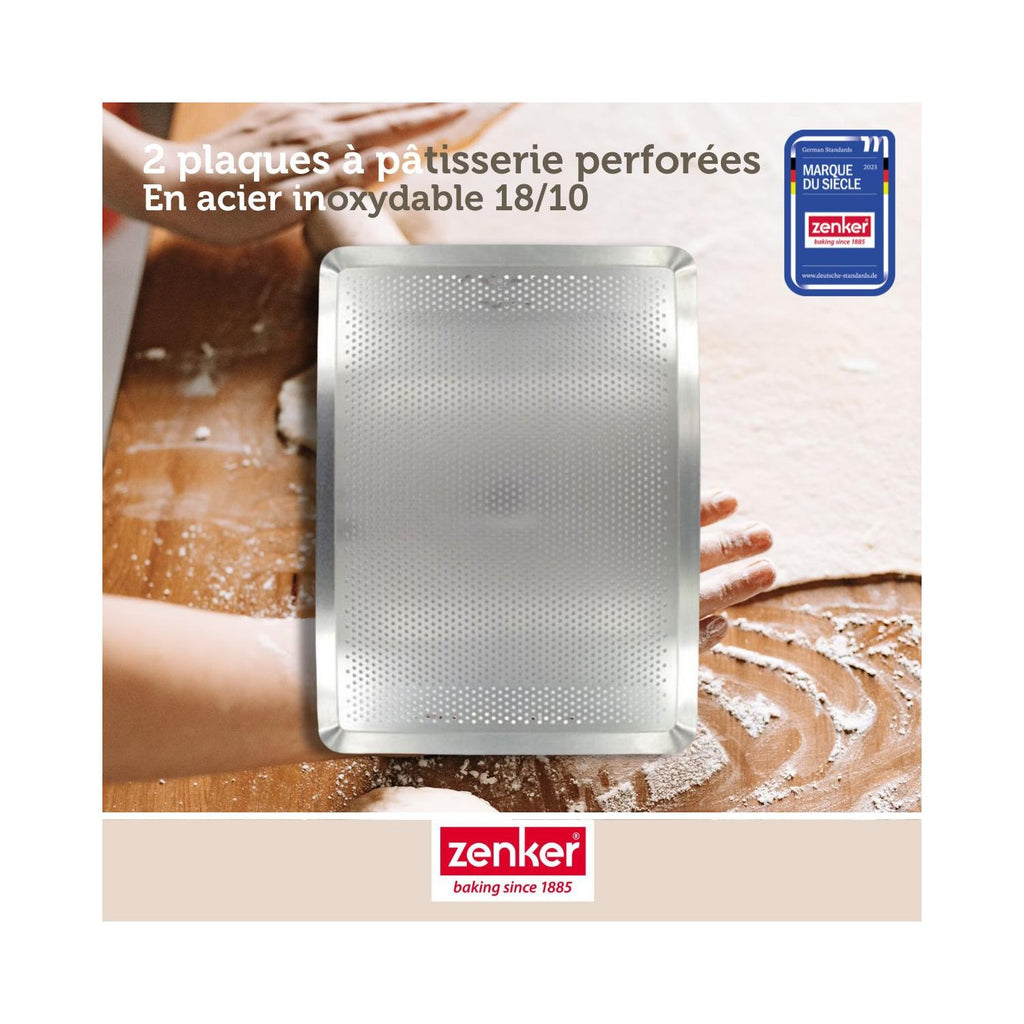 Lot De 2 Plaques À Pâtisserie Perforées En Inox Zenker Special Cooking - Aluminium