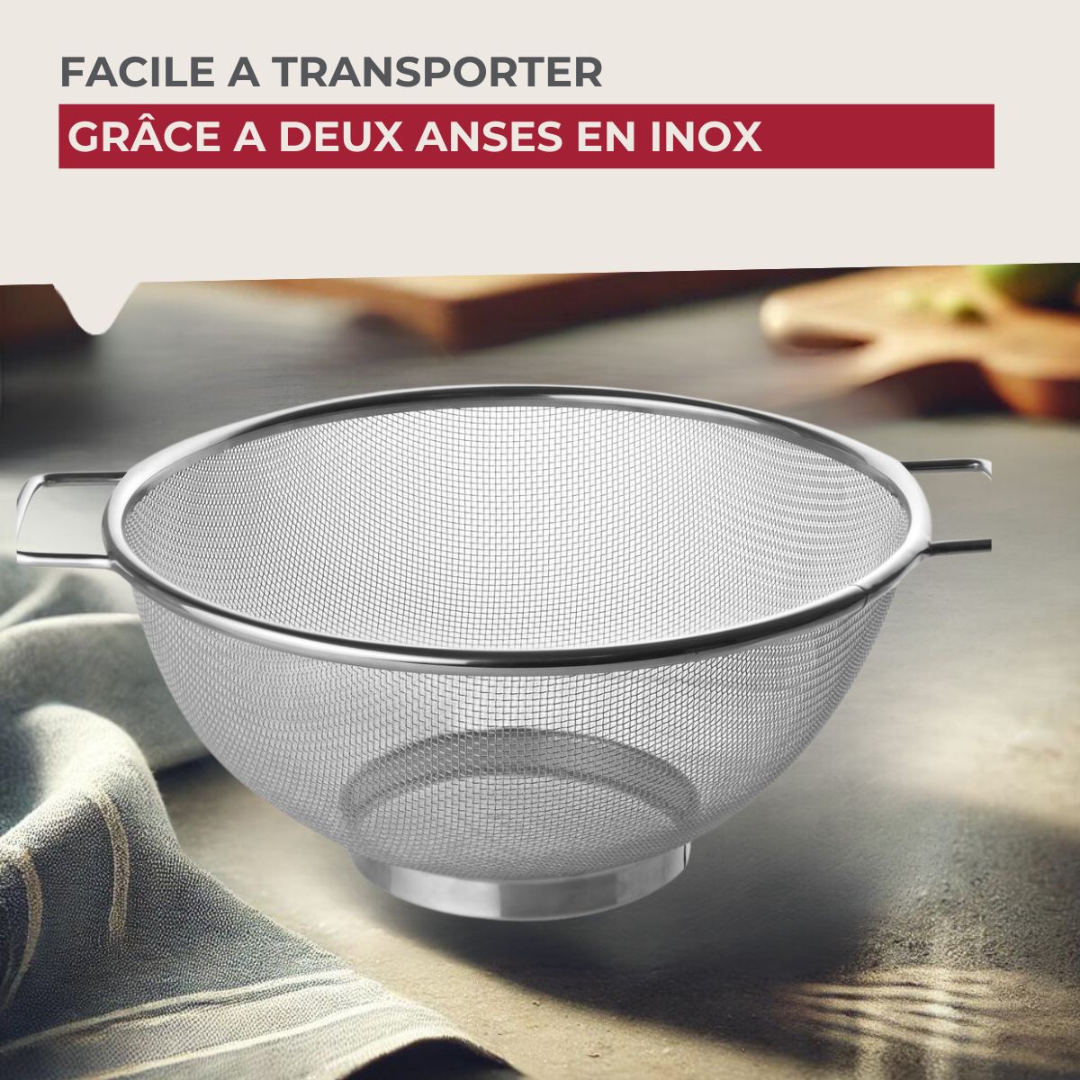 Set De 2 Passoires Inox Fackelmann - Gris