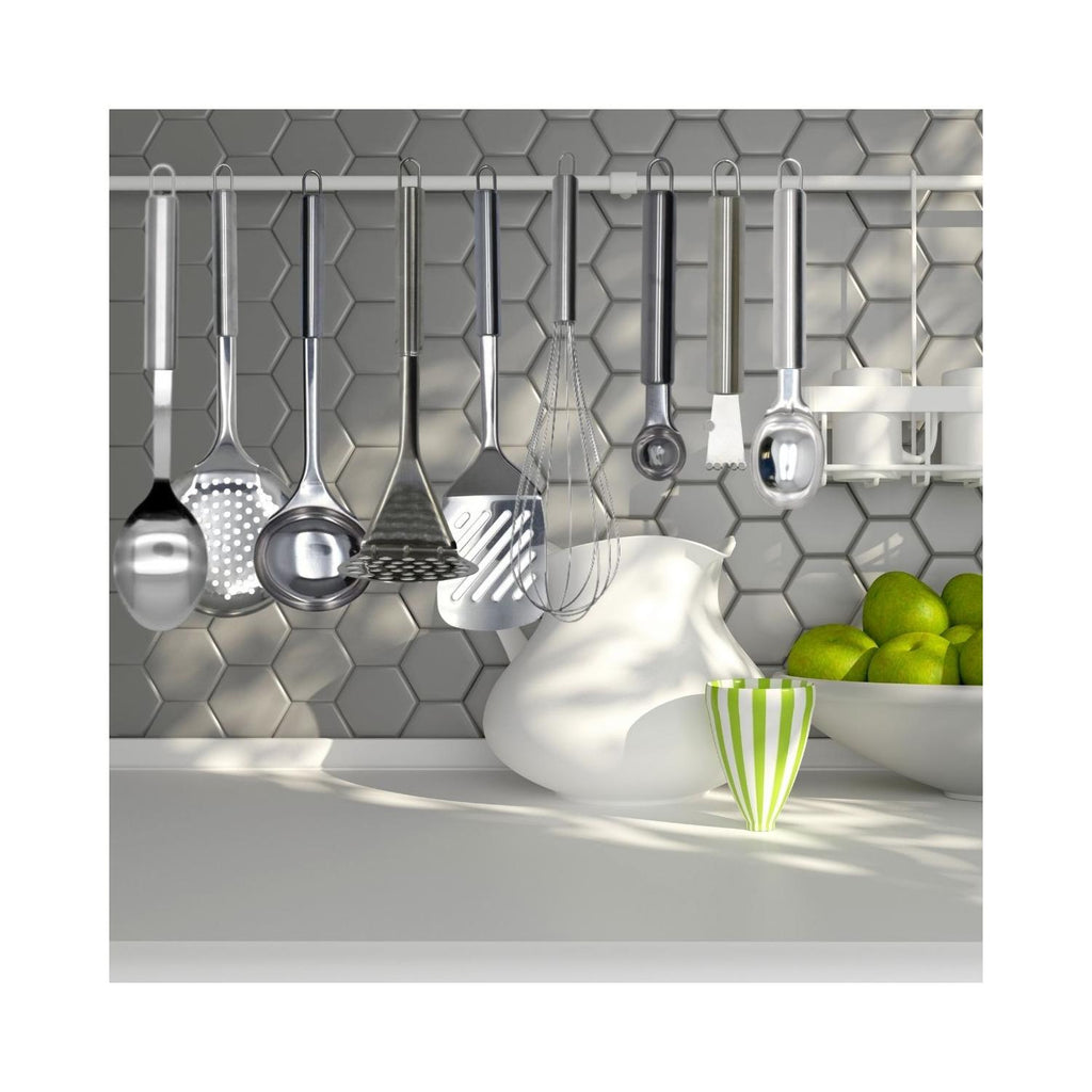 Ensemble Ustensiles De Cuisine 9 Pièces Fackelmann Elemental - Inox