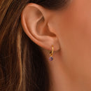 Mini Creoles Moorea Grenat