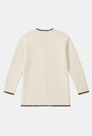 Veste Droite Brodee Morena - Blanc Noir