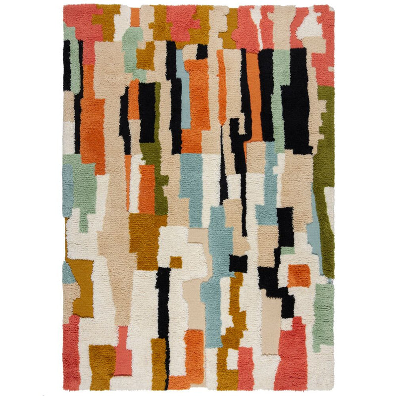 Tapis En Laine Shaggy Zagora Geo
