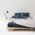 Washed Linen Quilt - Pebble Grey