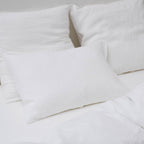 Funda de almohada de lino lavado Portugal blanco 190 gramos de alta gama
