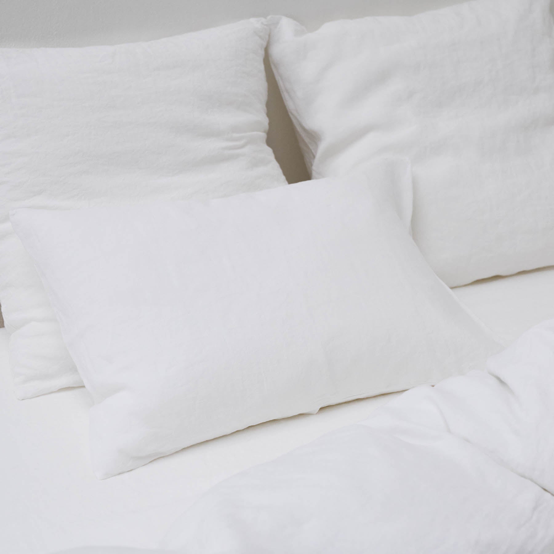 Funda de almohada de lino lavado Portugal blanco 190 gramos de alta gama