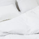 2 Taies D'Oreiller En Percale De Coton Lavé 300 Fils - Blanc