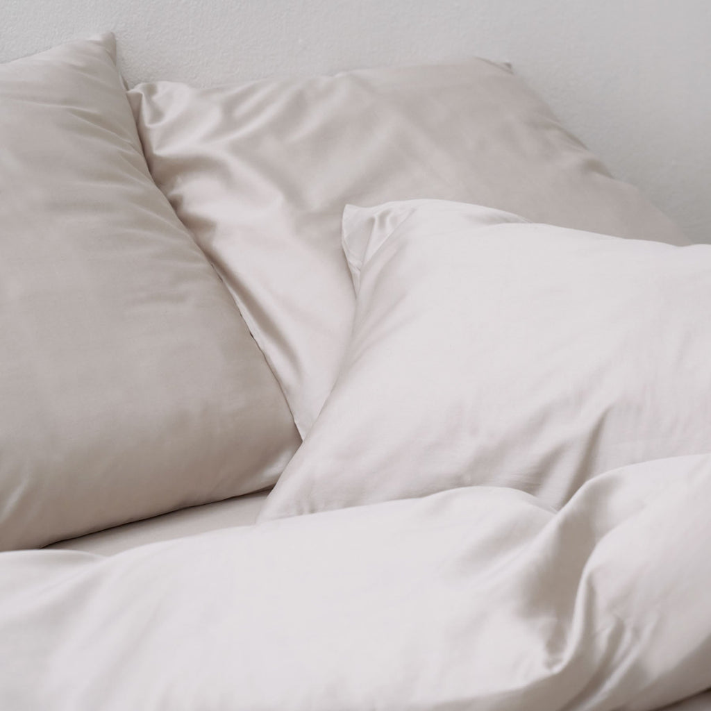 bed linen quality satin egyptian cotton beige maison most