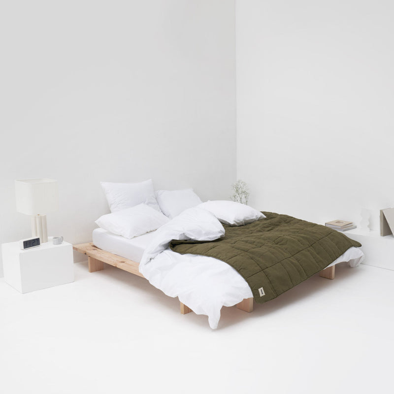 2 Taies D'Oreiller En Percale De Coton Lavé 300 Fils - Blanc