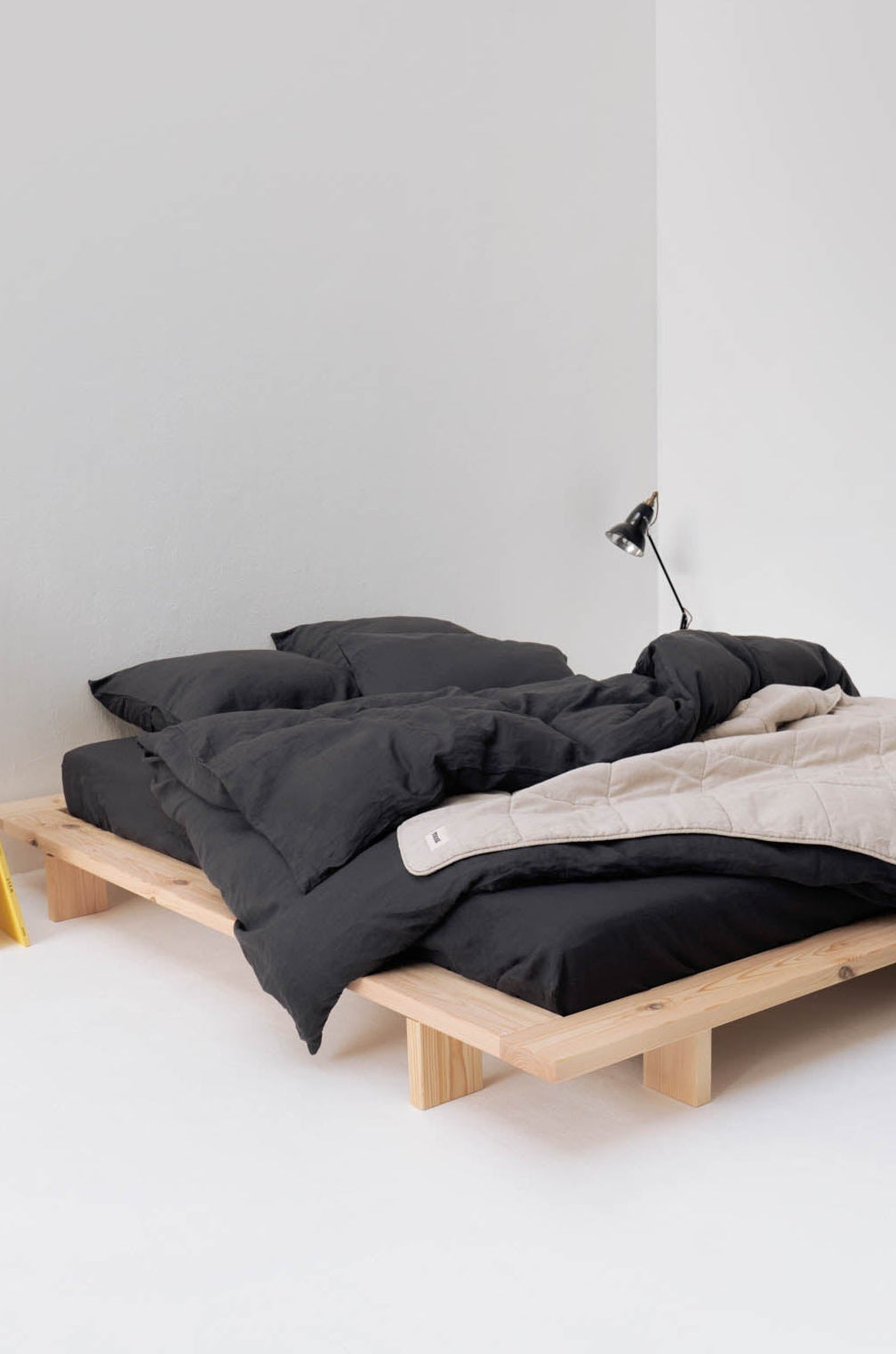 Drap Housse - En Lin Lavé 190G/M² - Gris Graphite