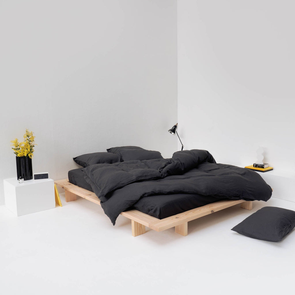 Housse De Couette - En Lin Lavé 190G/M² - Gris Graphite