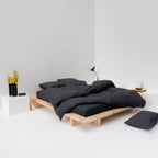 Housse De Couette - En Lin Lavé 190G/M² - Gris Graphite