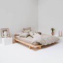 Drap Housse En Lin Lavé 190G/M²  - Naturel