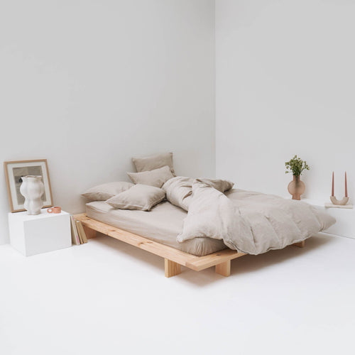 housse de couette haut de gamme en lin lavé naturel maison most