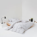 linge de lit percale coton lave coton egyptien gris galet maison most