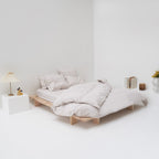 linge de lit haut de gamme percale lavee coton egyptien beige most