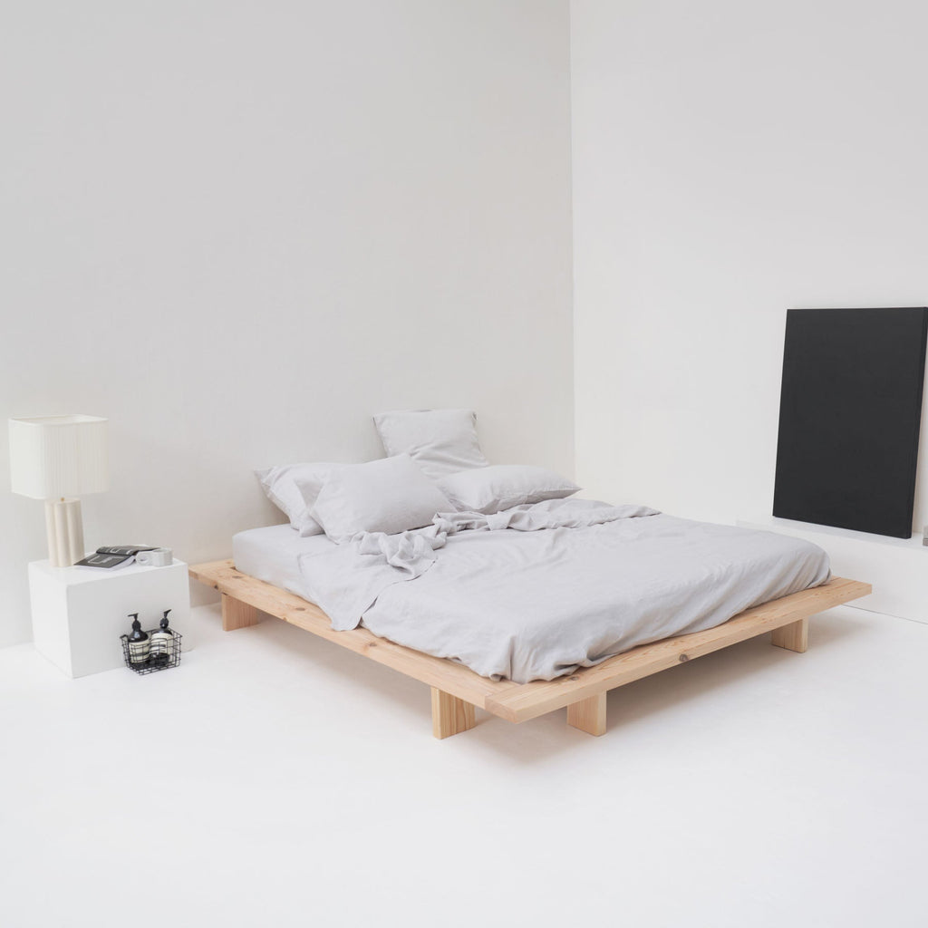 Drap Plat - En Lin Lavé 190G/M² - Gris Galet