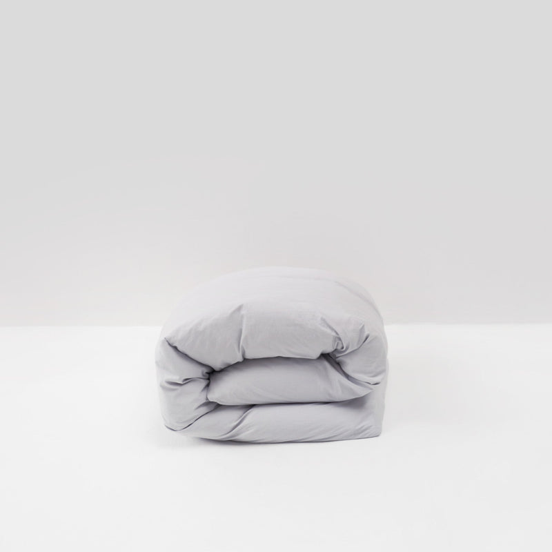 housse de couette qualite percale lavee coton egyptien gris galet most