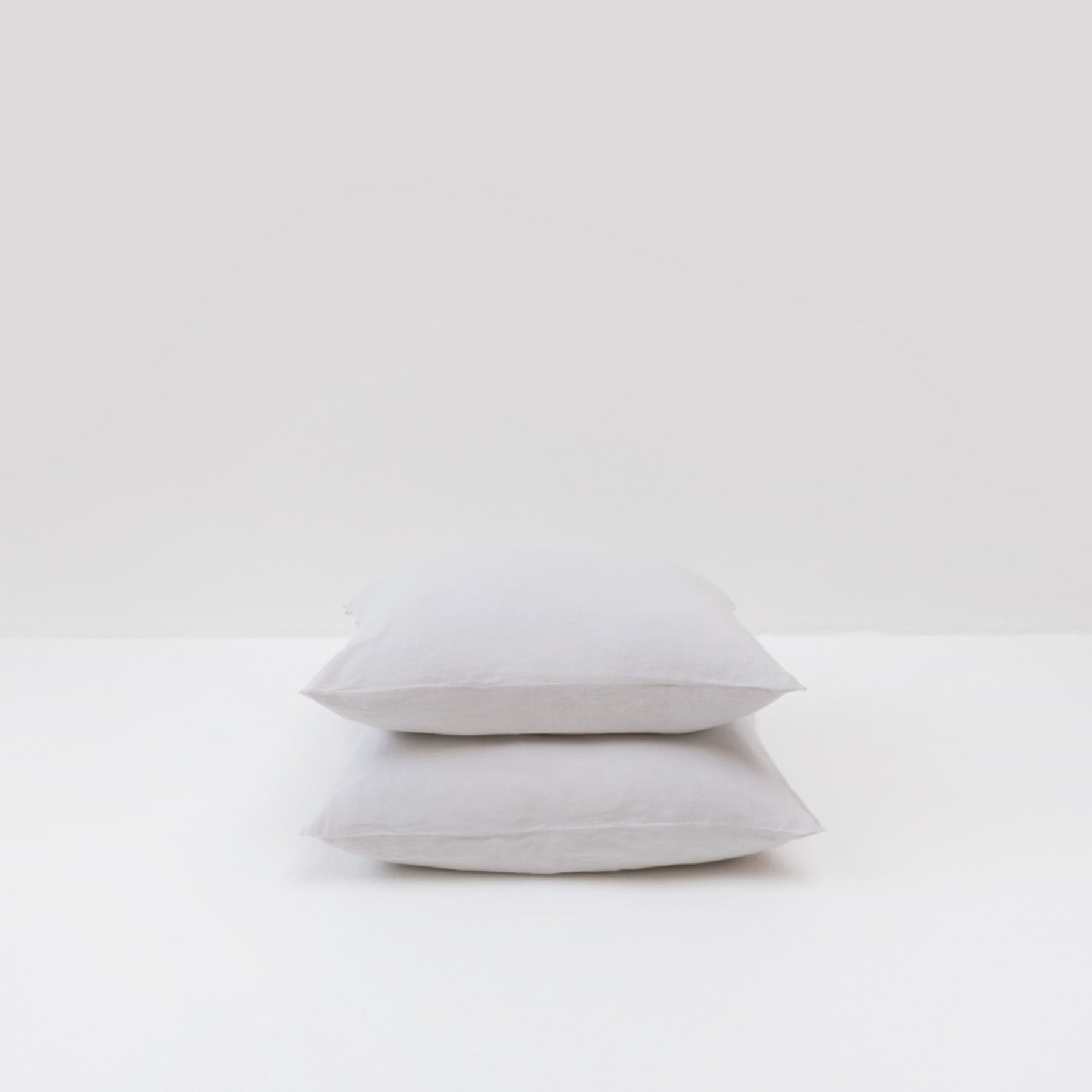 2 Taies D'Oreiller - En Lin Lavé 190G/M² - Gris Galet