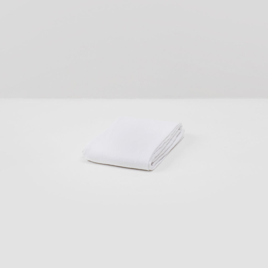 Mattress fitted sheet 30 cm in high-end white washed linen Most