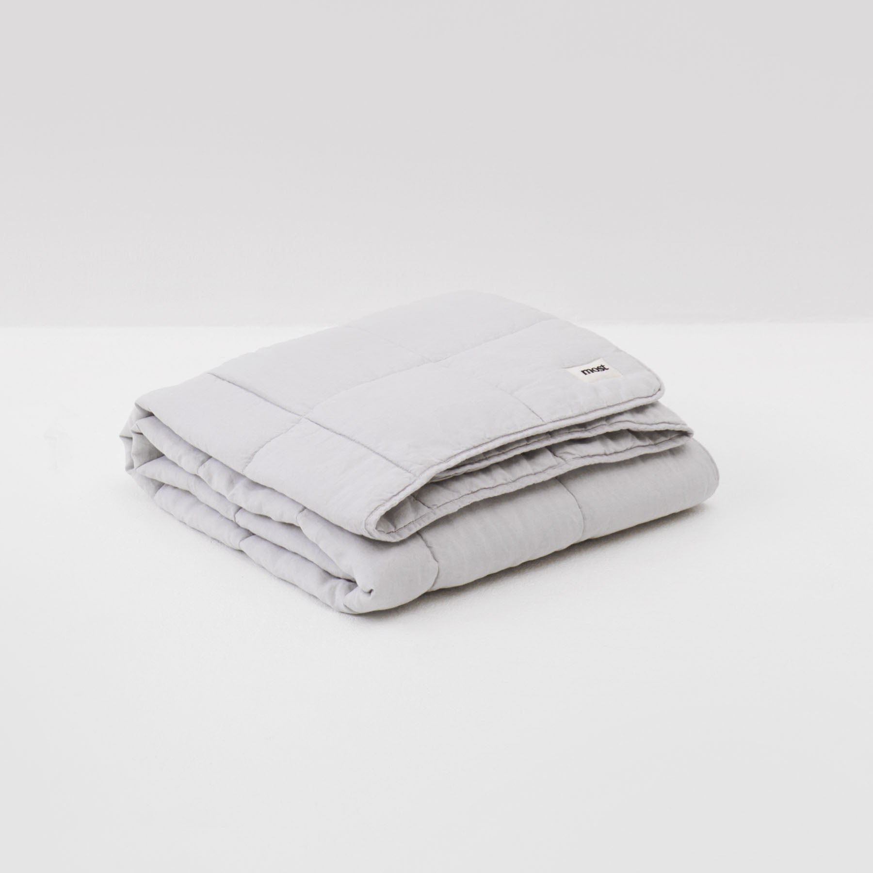 Washed Linen Quilt - Pebble Grey