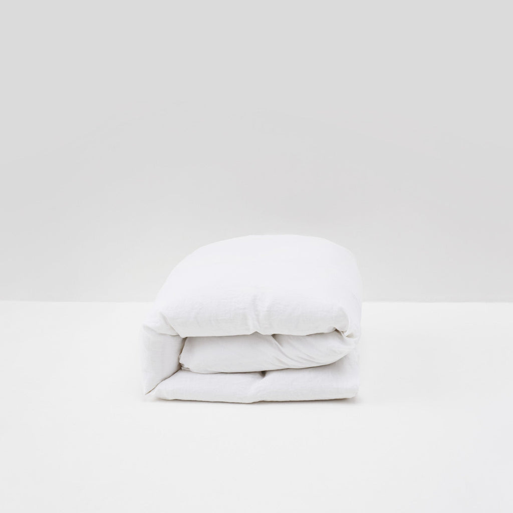 funda nórdica de alta gama en lino lavado blanco maison most