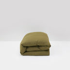 luxury hotel quality duvet cover in olive green washed linen maison most
