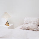 Drap Housse En Percale De Coton Lavé 300 Fils - Beige Sable