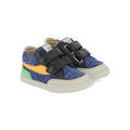Pom d'Api – Pom D'Api - Mousse Backy - Bleu Électrique/Orange/Noir, une paire de baskets montantes pour enfant, bleues, noires et orange
