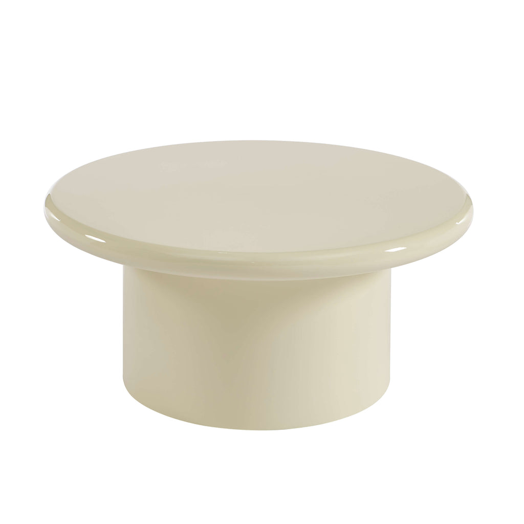 Moxy - Table Basse Ronde - Laqué - Blanc