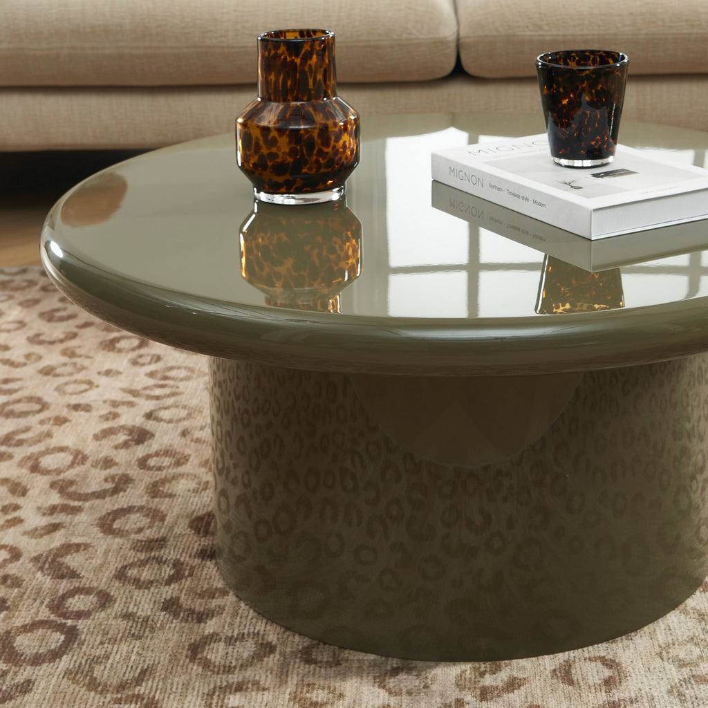 Moxy - Mesa de Centro - Acabado Lacado Brillante - Verde Oliva