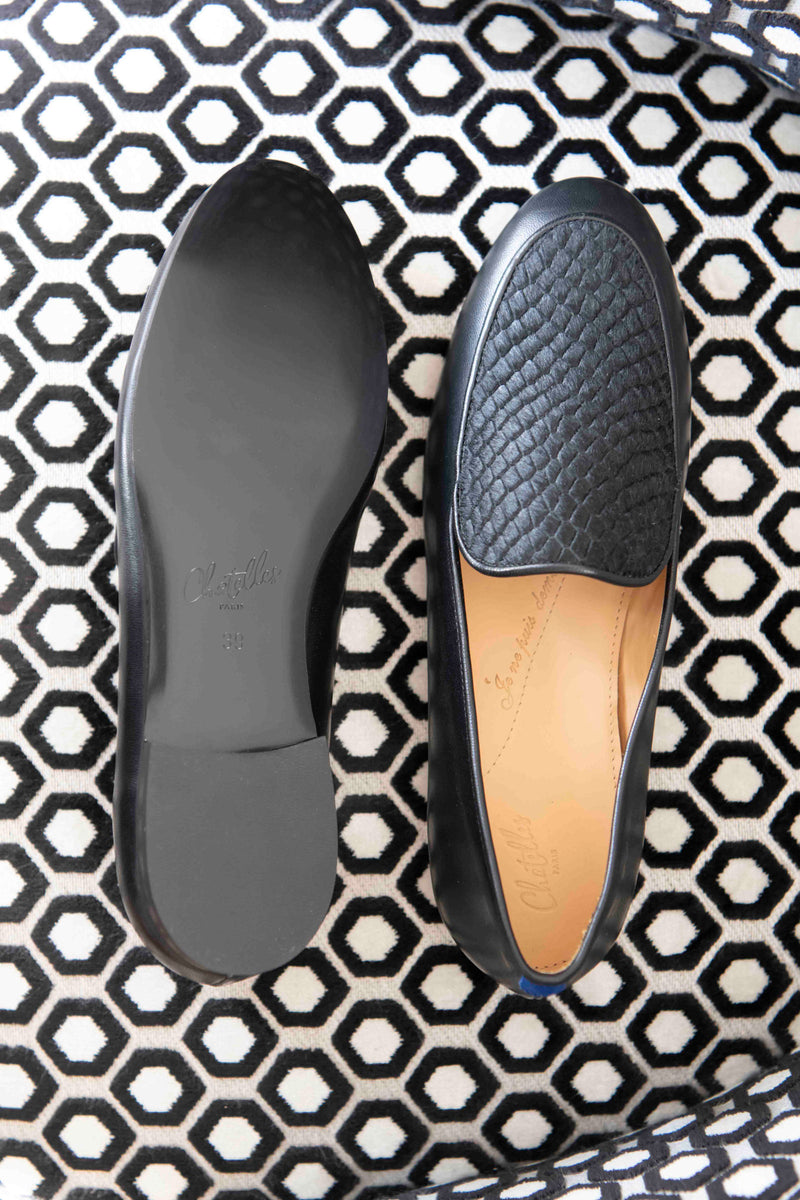 Mocassins François Quilted - Noir - Femme