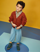 Cardigan Fisherman henna - Sélection Misha & Puff à retrouver sur www.amaetc.com, concept store eco friendly pour enfants