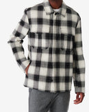 Fulvio Checked Overshirt - Mixed White