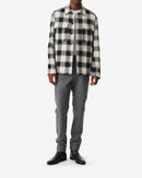 Fulvio Checked Overshirt - Mixed White