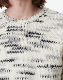 Pull Bicolore En Laine Bapo - Ecru/Black